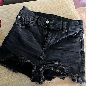 AE black wash super stretch curvy shorties - size 2